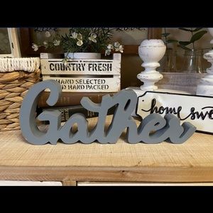 Gather Table Wood Sign Farmhouse Decor